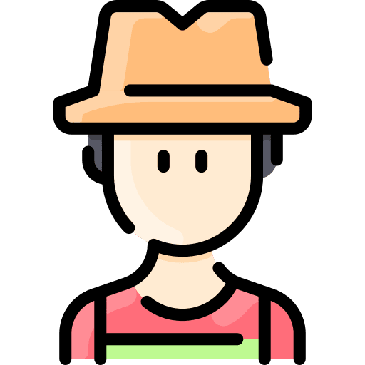 Farmer caucasian man apron icon Farmer caucasian man apron icon