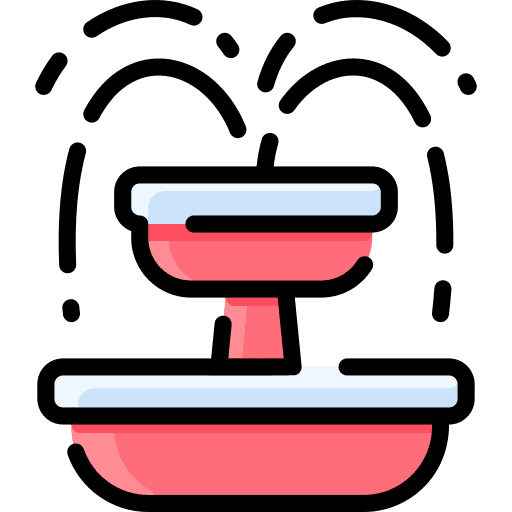 Fountain nature water garden icon