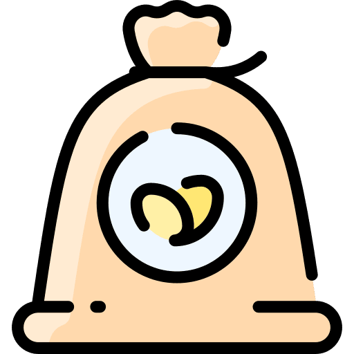 Seed bag organic agriculture sack icon Seed bag organic agriculture sack icon