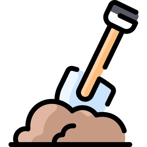 Shovel soil digging ground icon Shovel soil digging ground icon