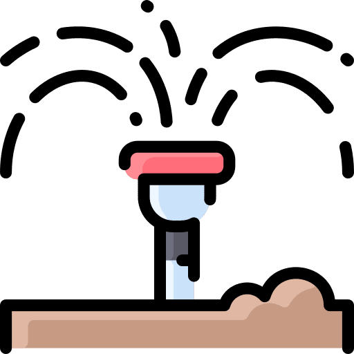 Sprinkler irrigation smart farm farming and gardening icon Sprinkler irrigation smart farm farming and gardening icon