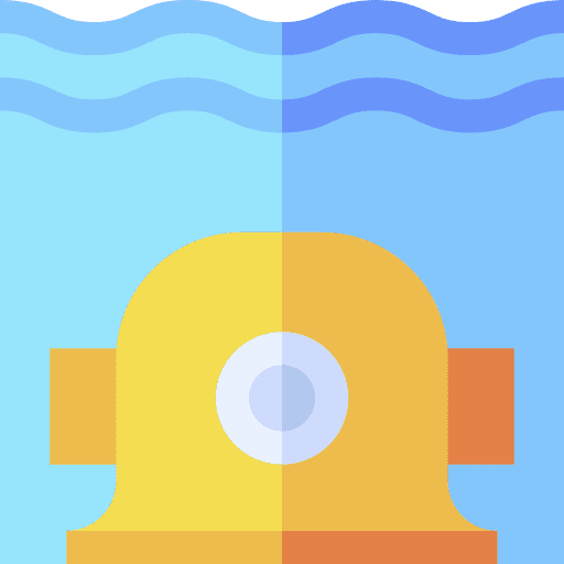 Scuba dive avatar underwater user icon Scuba dive avatar underwater user icon