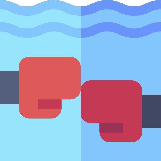 Boxing sport sea underwater icon Boxing sport sea underwater icon
