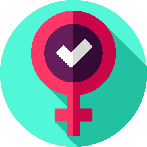 Female shapes and symbols check female icon Female shapes and symbols check female icon