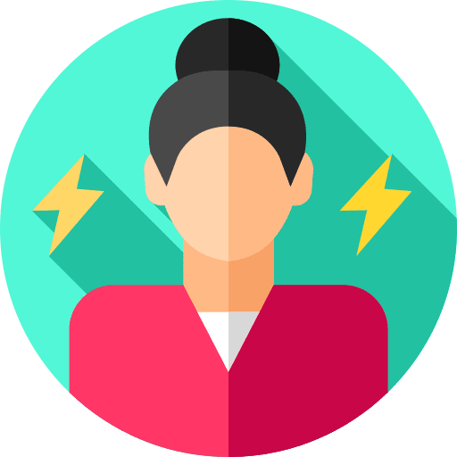 Irritable woman healthcare and medical irritable icon