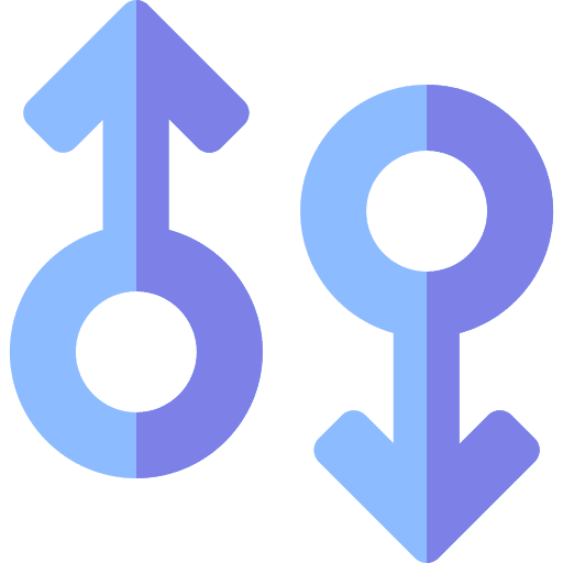 Gay sexual gender shapes and symbols icon