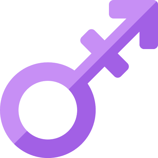 Androgyne people female femenine icon