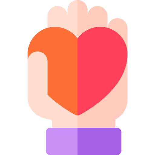 Love love hand solidarity icon