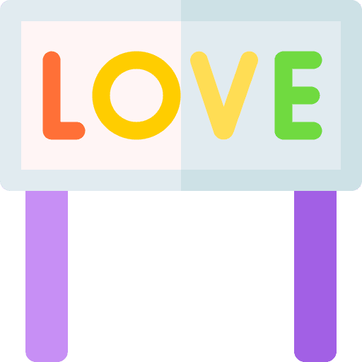 Love placard miscellaneous world pride day icon