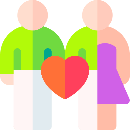 Married love and romance homosexual love icon