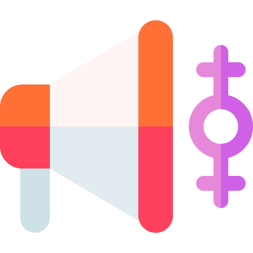 Megaphone lesbian announcer loudspeaker icon