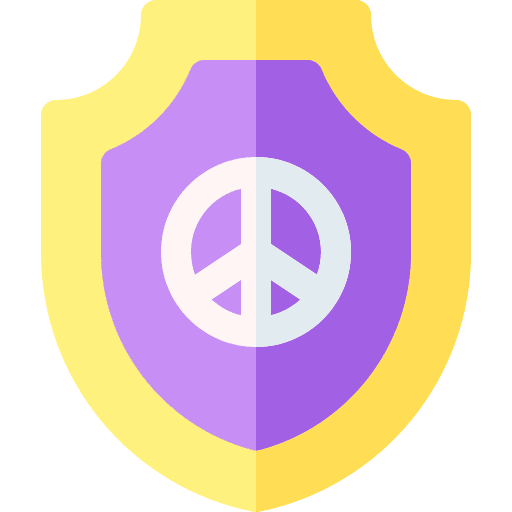Peace peace protection shield icon