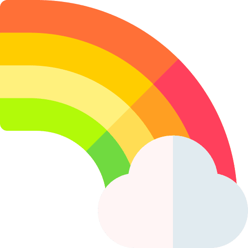 Rainbow clouds weather forecast icon