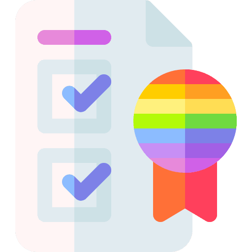Rainbow document files and folders human rights icon