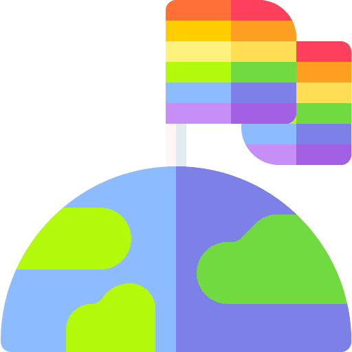 Rainbow flag world pride day pride cultures icon