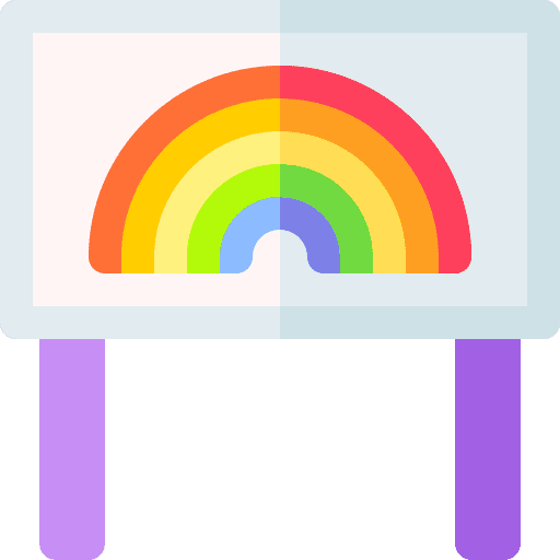 Rainbow love placard forecast icon