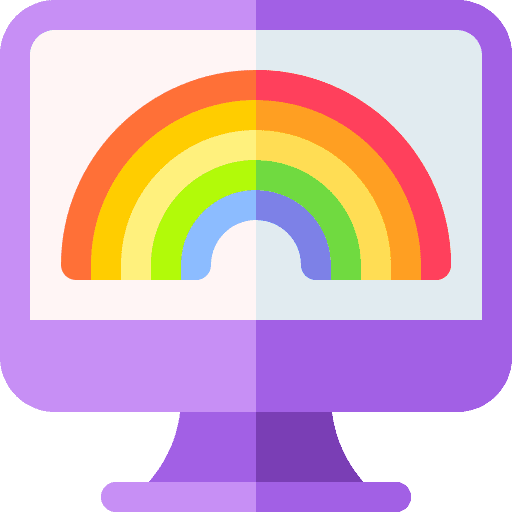 Rainbow rainbow birthday and party electronics icon