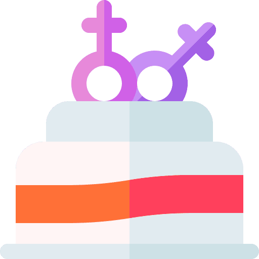 Cake just married lesbian cake icon