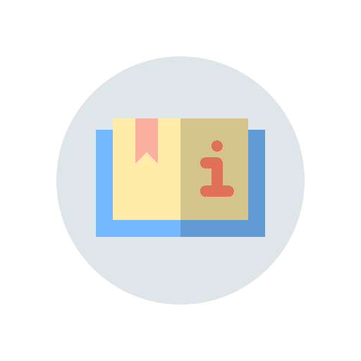 Information manual book support icon