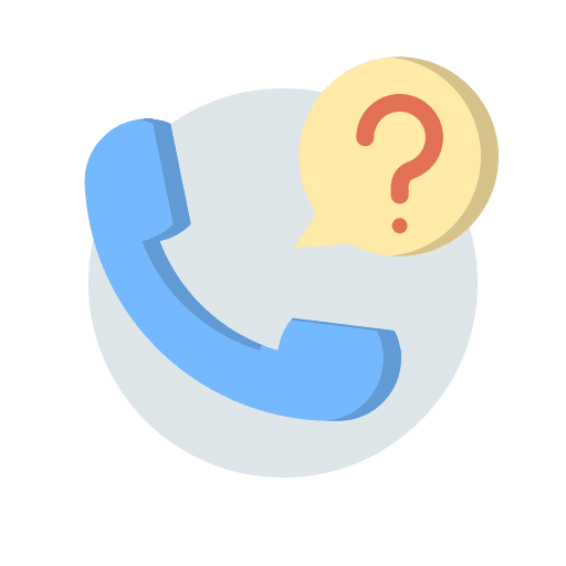 Question user communications phone icon