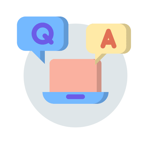 Qa support question communications icon Qa support question communications icon