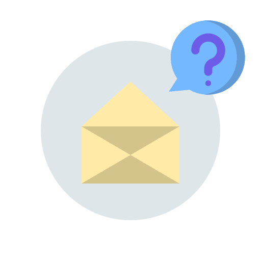 Question communications support mail icon Question communications support mail icon