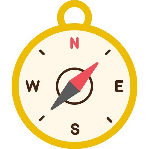 Compass maps and location location direction icon