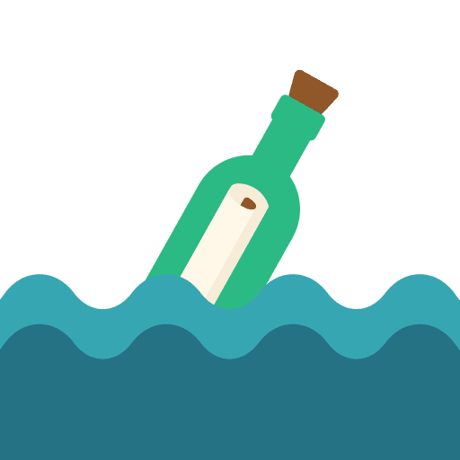 Message in a bottle communications note message in a bottle icon Message in a bottle communications note message in a bottle icon