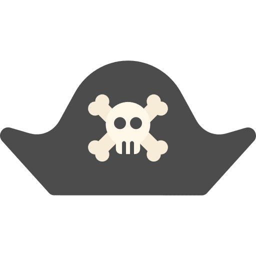 Pirate hat fashion halloween costume icon Pirate hat fashion halloween costume icon
