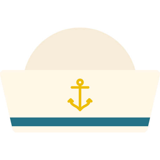 Sailor cap fashion sailor cap uniform icon Sailor cap fashion sailor cap uniform icon