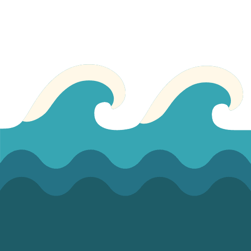 Waves summer ocean water icon Waves summer ocean water icon