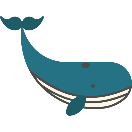 Whale aquatic sea life wildlife icon
