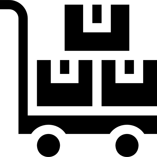 Trolley trolley items delivery cart icon