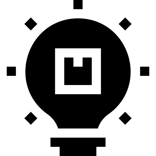 Shipping creative design process light bulb icon Shipping creative design process light bulb icon