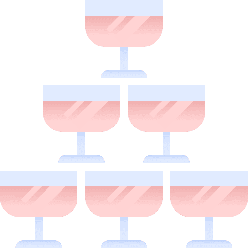 Champagne food and restaurant champagne marry icon