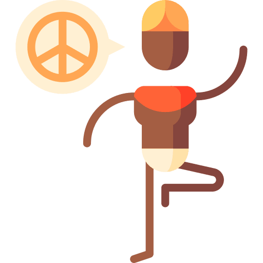 Peace people balance man icon Peace people balance man icon