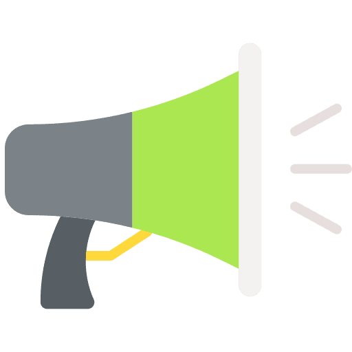Bullhorn shout loudspeaker call to action icon