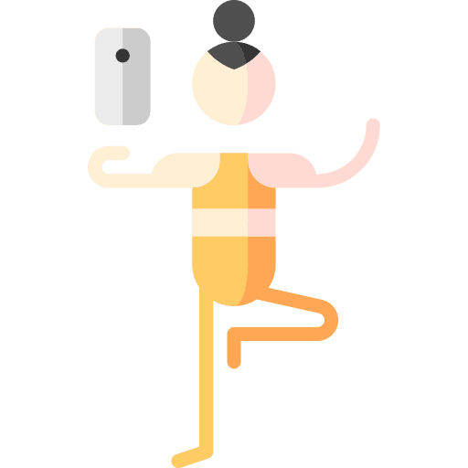 Yoga meditation online exercise icon Yoga meditation online exercise icon