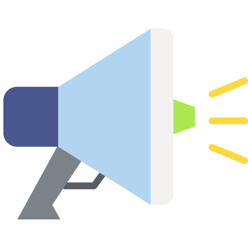 Megaphone speaker technology advertising icon