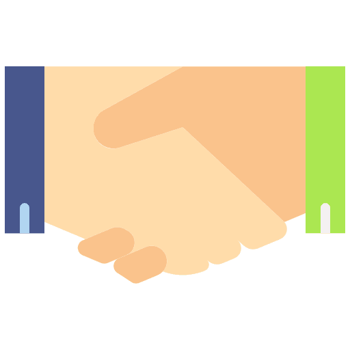 Partnership shake hands business hands icon