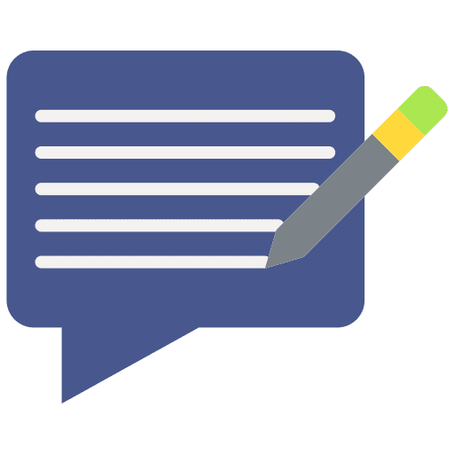 Feedback speech bubble chat write icon Feedback speech bubble chat write icon