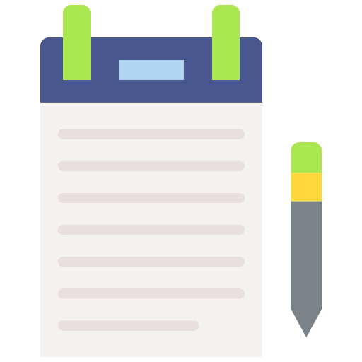 Note lecture pencil planning icon Note lecture pencil planning icon