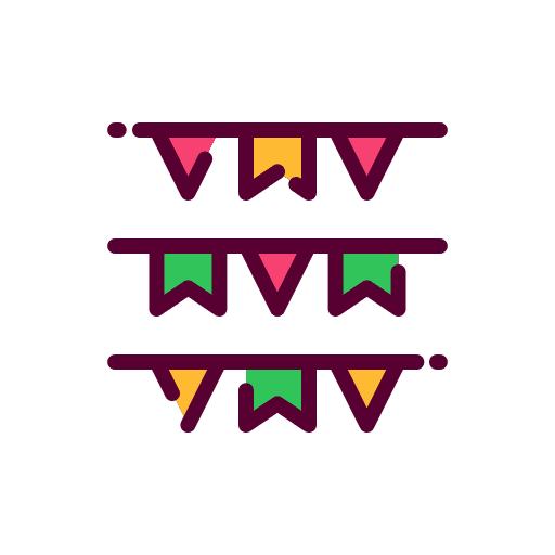 Garland flag celebration flag garlands icon Garland flag celebration flag garlands icon
