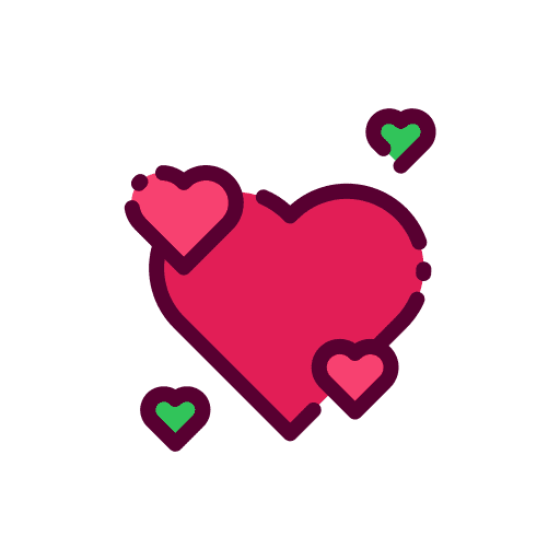 Heart shapes loving valentines day icon