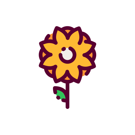 Marigold botanic cultures plant icon