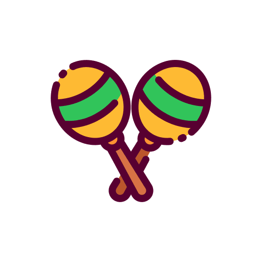 Maracas music and multimedia orchestra cultures icon Maracas music and multimedia orchestra cultures icon