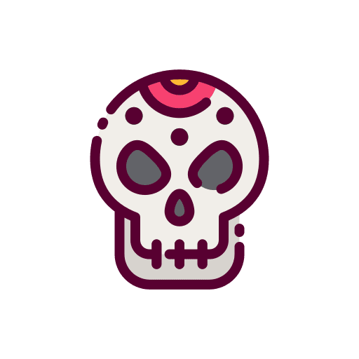 Skull halloween death human body icon Skull halloween death human body icon