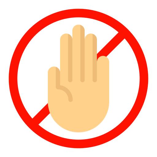 Stop violence forbidden no violence fight icon