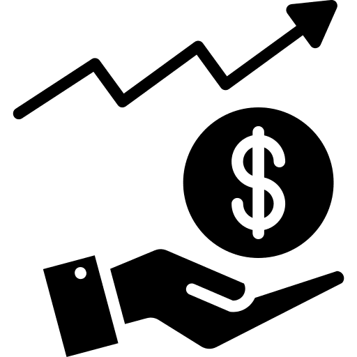 Financial profit dollar cash profit growth icon