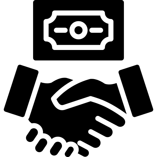Transaction partnership handshake online transfer transfer icon